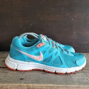Nike Revolution 2 Rynning Shoes Sneakers Women's Size 11 Blue Pink Turquoise